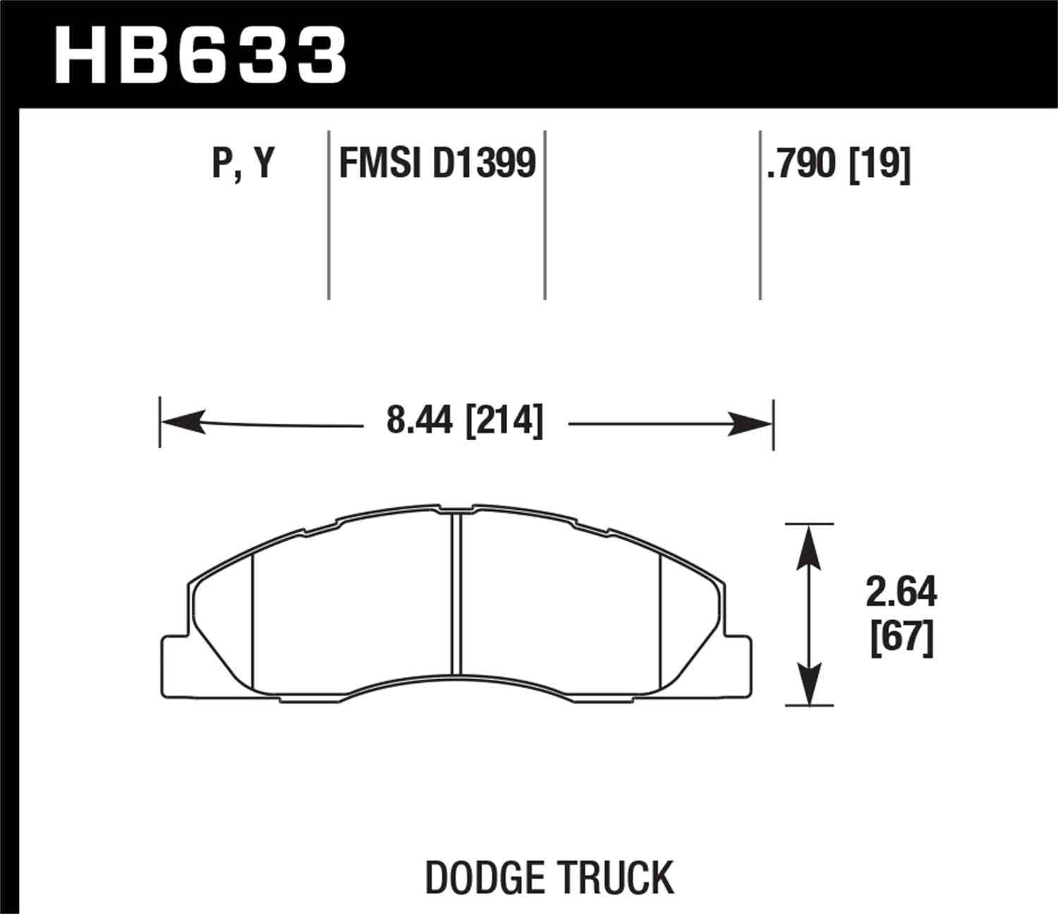 Hawk Performance HB633P.790 Brake Pads - Super Duty Compound - Front - Set of 4 Fits select: 2013-2016 RAM 2500, 2009-2012 DODGE RAM 2500