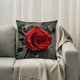 thumbnail image 5 of Black Pink Roses Velvet Throw Pillow Covers Sofa Pillowcase Car Square Throw Pillowcases Home Decoration 18X18in, 5 of 5
