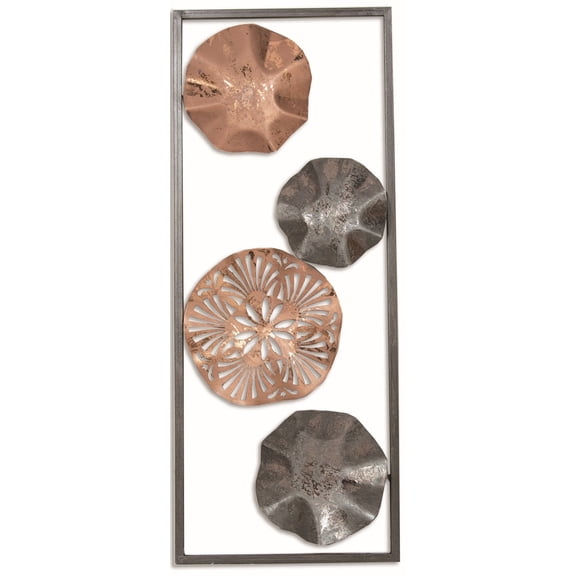 E Multi Colored Metal Abstract Wall Decor
