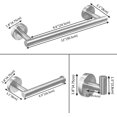thumbnail image 5 of 3 Piece Bathroom Accessories, 30cm Towel Rack, Toilet Paper Holder, Robe Hook, Brushed Gold, 5 of 5