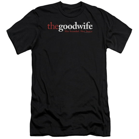 The Good Wife Logo Premium Canvas Adult Slim Fit 30/1 T-Shirt Black