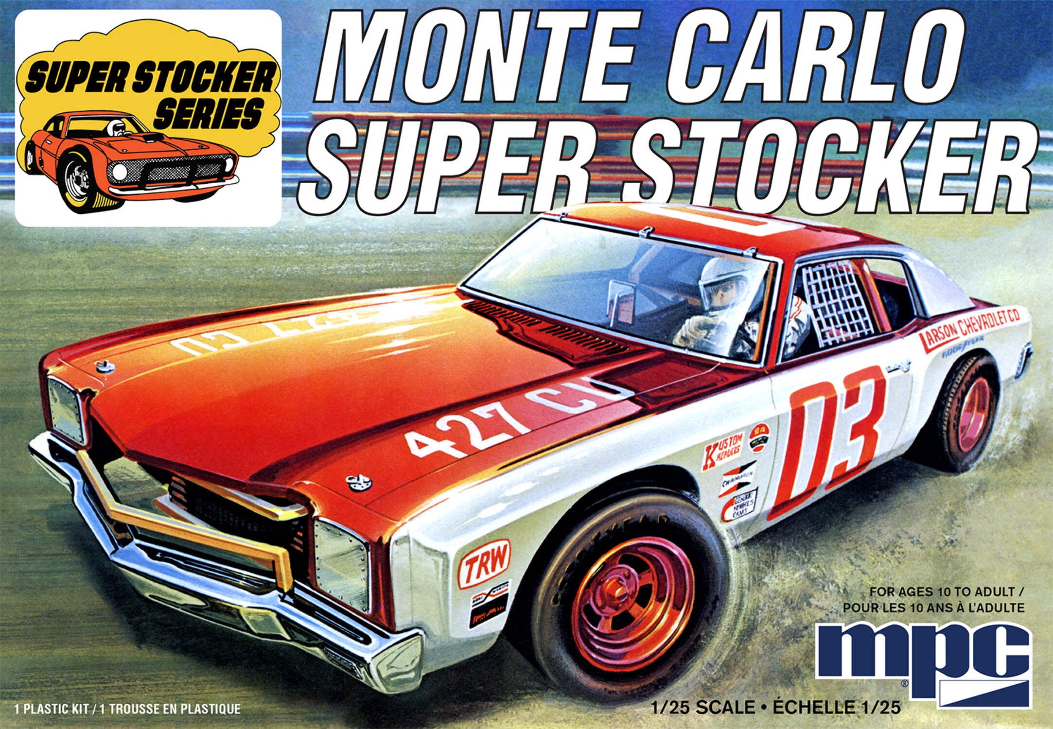 Skill 2 Model Kit 1971 Chevrolet Monte Carlo Super Stocker 1/25 Scale Model by MPC