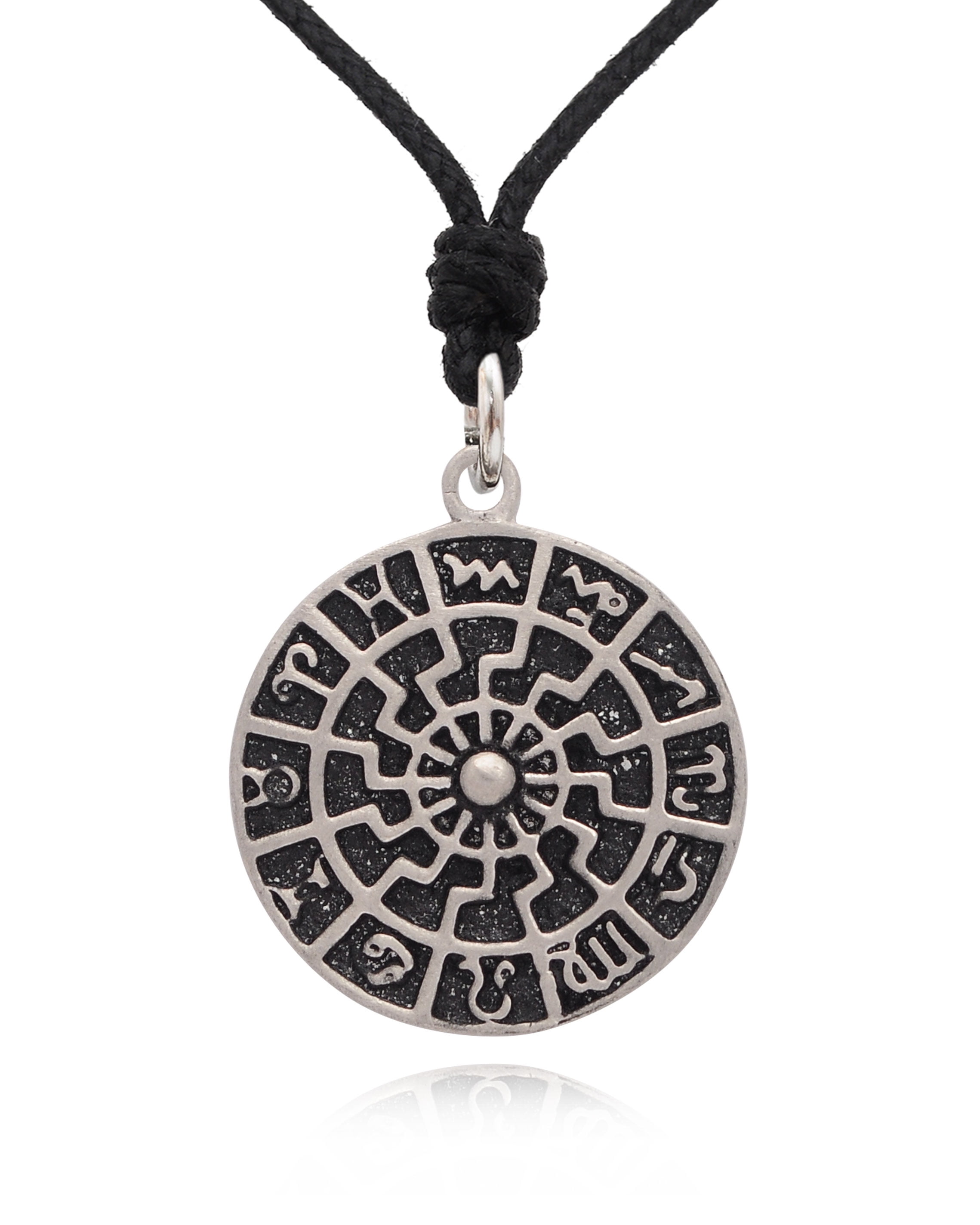 Astrology Silver Pewter Charm Necklace Pendant Jewelry 