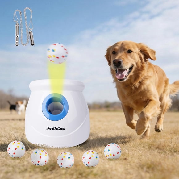 Lanzador automático de pelotas para perros Pet Prime mejorado para perros grandes
