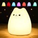 thumbnail image 1 of Linda lámpara de gato, luz nocturna para dormitorio de niñas, lámpara de gatito, regalos de cumpleaños para niños, bebés, adolescentes, silicona, luz nocturna kawaii, decoración de, 1 of 5