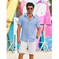 thumbnail image 4 of COOFANDY Button Down Casual Shirts for Men Beach Wear Summer Button up Short Sleeve Stylish Shirts, 4 of 6