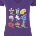 thumbnail image 4 of Inktastic Wild Flower Chart Women's V-Neck T-Shirt, 4 of 5