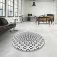 thumbnail image 4 of Ahgly Company Machine Washable Indoor Square Transitional White Smoke Area Rugs, 6' Square, 4 of 7