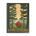 thumbnail image 5 of Stupell Industries Born to Roam Phrase Rustic Forest Camping Tent Inspirational Painting Gray Framed Art Print Wall Art, 24 x 30, 5 of 5