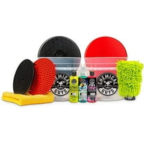 Chemical Guys HOL129 Best Two Car Wash Bucket Kit to Wash & Dry (11 Items Including 3 16 oz. Chemicals)