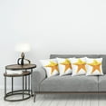 thumbnail image 3 of Ambesonne Yellow Throw Pillow Cover 4 Pack, Single Yellow Ombre Star, 24", Yellow White, 3 of 5