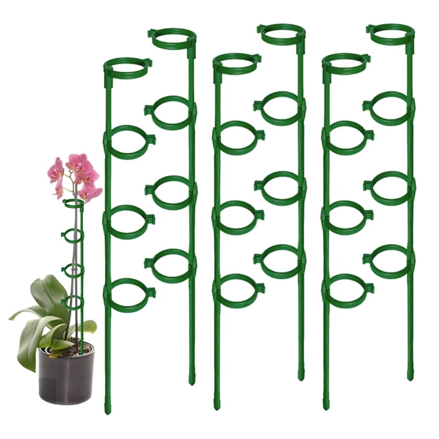 Observaciones para realizar el pedido: 6 piezas por bolsa soporte de soporte de flor de hortensia trepadora de rosas fijas anti-alojamiento en forma de hebilla - 60 cm de largo x 1 ANGGREK Otros
