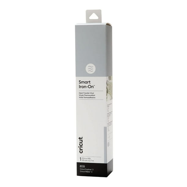 Vinilo de transferencia de calor Cricut Smart Iron On Silver, rollo de 2,7 m