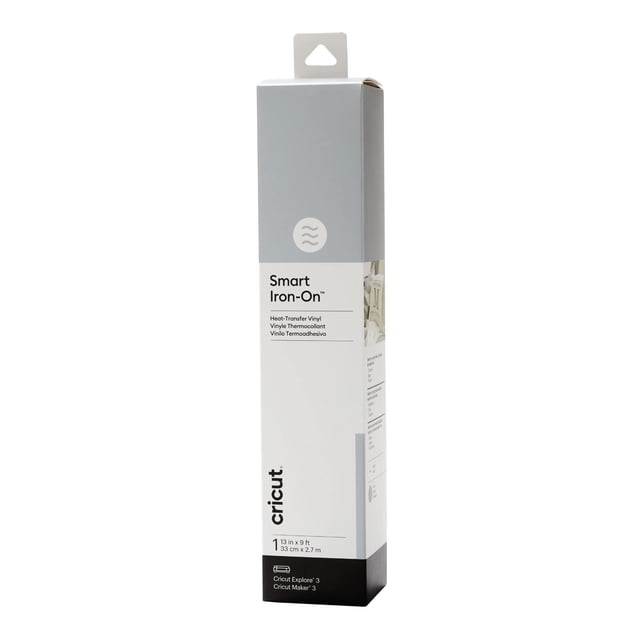 Vinilo de transferencia de calor Cricut Smart Iron On Silver, rollo de 2,7 m