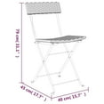 thumbnail image 2 of vidaXL Chair Outdoor Bistro Accent Folding Side Chair Poly Rattan and Steel, 2 of 9