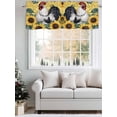 thumbnail image 5 of Yellow Sunflower Rooster Curtain Valances for Windows, Farmhouse Retro Rooster Kitchen Valance Window Treatment, Light Filtering Block Curtains for Bathroom/Bedroom/Living Room 60'' x 18'', 5 of 9