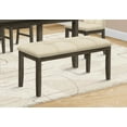 thumbnail image 4 of Xukmct 44" Upholstered Fabric Seat Bench with Wood Frame, Rectangular Dining Bench for Dining Room, Living Room, Cream White, 4 of 11