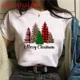 thumbnail image 1 of Camiseta de Feliz Navidad de Papá Noel para mujer, camiseta de reno navidad, camiseta de manga corta Harajuku para chica, ropa femenina de los años 90, 1 of 5