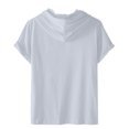 thumbnail image 6 of Yaoyar Men Short Sleeve Hoodies Summer Casual Athletic Tops Breathable Sweatshirts Hooded Pullover Tops Activewear, 6 of 7