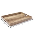 thumbnail image 2 of American Atelier, Brown Poplar Finish, Polypropylene Rectangular Serving Tray with Handles, Set of 2, 2 of 6