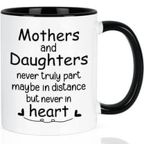 Gifts for Mom - Mom Coffee Mug, Mothers and Daughters Never Truly Part Mug, Mothers Day Gifts, Christmas Gifts, Birthday Gifts, Futtumy White 11 fl oz Coffee Mugs Ceramic Mug Tea Cup