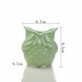 thumbnail image 7 of Fovewise Ceramic Owl Pots Flower Pot Container Decorative Bonsai Pots Gift for Home Office Garden Decoration ( Green ) Style 3, 7 of 7