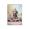 thumbnail image 2 of Happy Mother's Day Weimaraner with Sweets and Flowers at a Picnic Travel Passport Wallet Weim Gray Ghost Dog Lover PU Leather Passport Holder Cover - 13005, 2 of 5