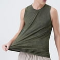 thumbnail image 5 of FRSASU Mens Tank Tops Beach Swim Undershirts Summer Mesh Breathable Quick Dry Sleeveless Shirts Army Green, 5 of 8