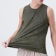 thumbnail image 5 of Camiseta sin mangas deportiva de cuello redondo para hombre, de color liso, sin mangas, estampada, de entrenamiento, de poliéster, 5 of 8