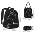 thumbnail image 2 of Disketp Animal Bulldog Mochila Estampada de Gran Capacidad con Lonchera y Estuche, Set de 3 Piezas para Estudiantes, 2 of 7