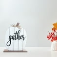 thumbnail image 2 of Wooden White Pumpkin Stand (Gather), 2 of 3