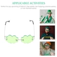 thumbnail image 3 of KAKOWELY 1 par de gafas creativas para fiesta del Día de San Patricio con forma de trébol, recuerdos de fiesta, 3 of 5