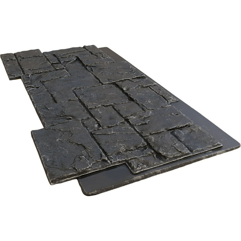 EverStone Faux Stone Panel - Castle Rock Design In Sea Shell Color, 49W X 24.5H