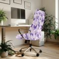 thumbnail image 3 of POLERO Purple Butterfly Office Computer Chair Covers, All-in-One Computer Chair Slipcovers, Breathable Elastic Cloth for Home Office Gaming, 3 of 7
