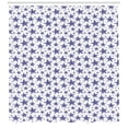 thumbnail image 3 of Ambesonne Star Shower Curtain, Hand Drawn Doodle Motifs, 69"Wx84"L, Violet Blue White, 3 of 3