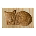 thumbnail image 3 of DAMAI DIY Wooden Cute Cookie Mold, 3D Carved Wooden Cracke Cutter Embossing Molds, Wood Biscuit Molds Stamps for Baking Halloween Thanksgiving Christmas(Cat), 3 of 9
