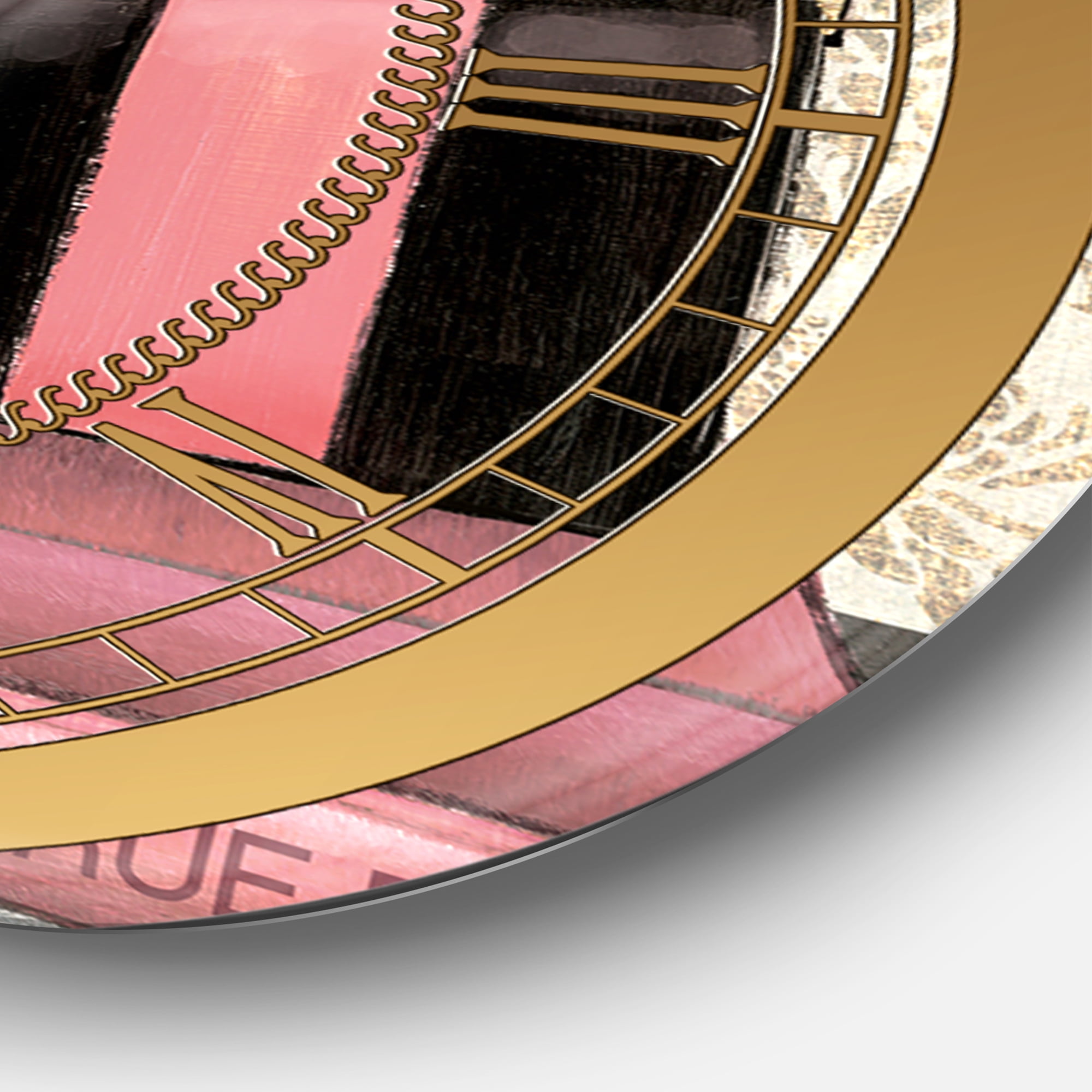 Designart 'Gold Fabulous Life Style II' Glam wall clock