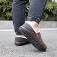 thumbnail image 3 of Men's Memory Foam Slippers with Cozy Fleece Lining, Closed Back House Slippers with Anti-Skid Rubber Sole, 3 of 3
