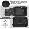 thumbnail image 5 of Euroco 5 Piece Luggage Sets, 20" Carry-On Luggage with Half-Opening & USB Port, 20/24/28inch Lightweight Travel Suitcase Set with TSA Lock, Double Spinner Wheels & 2 Travel Duffel Bags,Silver, 5 of 10