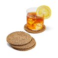 thumbnail image 4 of Two's Company Full Circle Jute Rope Coasters, Set of 4, 4.25-inch Diameter, One Size, Brown, 4 of 4