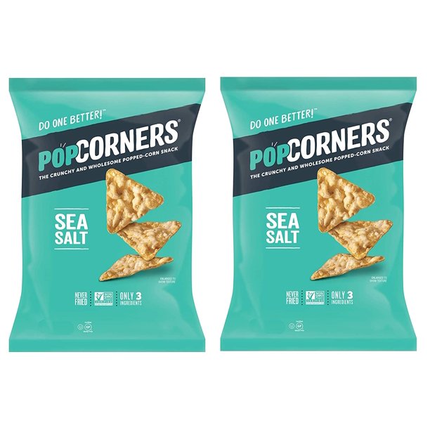 PopCorn Snack Chips Pack of 2 5oz Bags (Sea Salt )