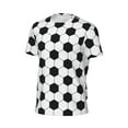 thumbnail image 6 of Wukai Soccer Ball Print Men's Short-Sleeved Mesh T-Shirt,Quick-Dry Short Sleeve Workout T-Shirt-5X-Large, 6 of 8