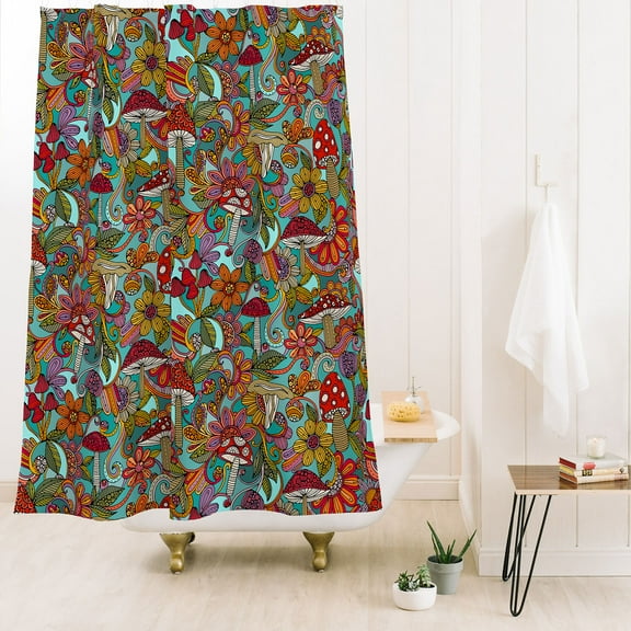 Society6 Valentina Ramos Little Mushrooms Shower Curtain 71" x 74"