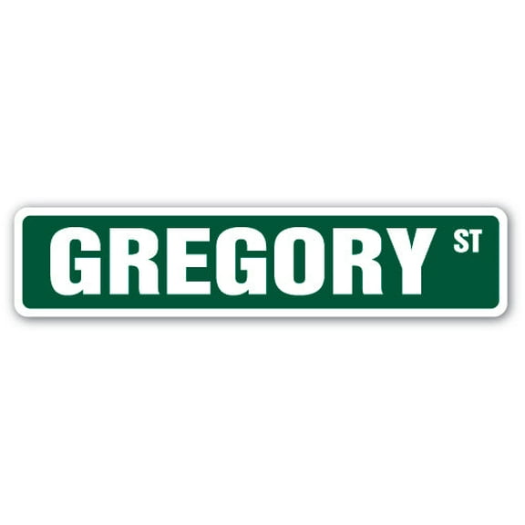 GREGORY Street Sign Childrens Name Room Sign | Indoor/Outdoor | 24" Wide