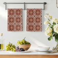thumbnail image 3 of Brown Boho Kitchen Towels Set of 2, Retro Farmhouse Abstract Floral Motifs Absorbent Dish Towels for Kitchen, Microfiber Hand Towel, Quick Drying Tea Towel for Cleaning Decorative Dishcloths, 3 of 7