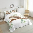 thumbnail image 3 of Erosebridal Cute Hedgehog Bedding Twin Comforter Set,Jungle Animal Down Comforter,Green Botanical Tree Bedding Sets Twin with Comforter,Super Cozy Room Decoration，2 Pieces, 3 of 8