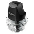thumbnail image 2 of BLACK+DECKER EHC3002B Glass Bowl Chopper (Contains Two 4-Cup Bowls and Lids plus Chopper), Black, 2 of 4