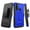 Blue, variant on TCL 4X 5G Case, Kickstand & Belt Clip, Shockproof, Black