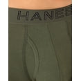 thumbnail image 4 of Hanes Ultimate Men's Boxer Briefs Pack - 3-Pack - Cotton-Stretch Underwear - Moisture-Wicking Blue/Green L, 4 of 8