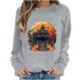 thumbnail image 2 of Halloween Sweatshirts For Women Oversized Shirts Tops | Witch Sweatshirt,Shirt,Fall Pullover Top,Lightweight Witch Long Sleeve,Witchy Clothes, 2 of 6